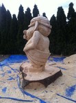 Stele aus Holz, Moto Wood Art, Art Deko, Troll aus Holz,Weisstanne, ca 150 cm