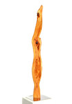 Stele aus Holz, Moto Wood Art, Art Deko, Schwungvoll, Birne, ca 80 cm