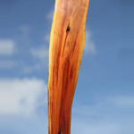 stele aus Holz, Moto Wood Art, Von der Natur geformt, Zwetschge ca 100 cm