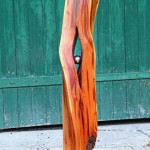 Stele aus Holz, Moto Wood Art,Gespalten,Pflaume, ca 80 cm